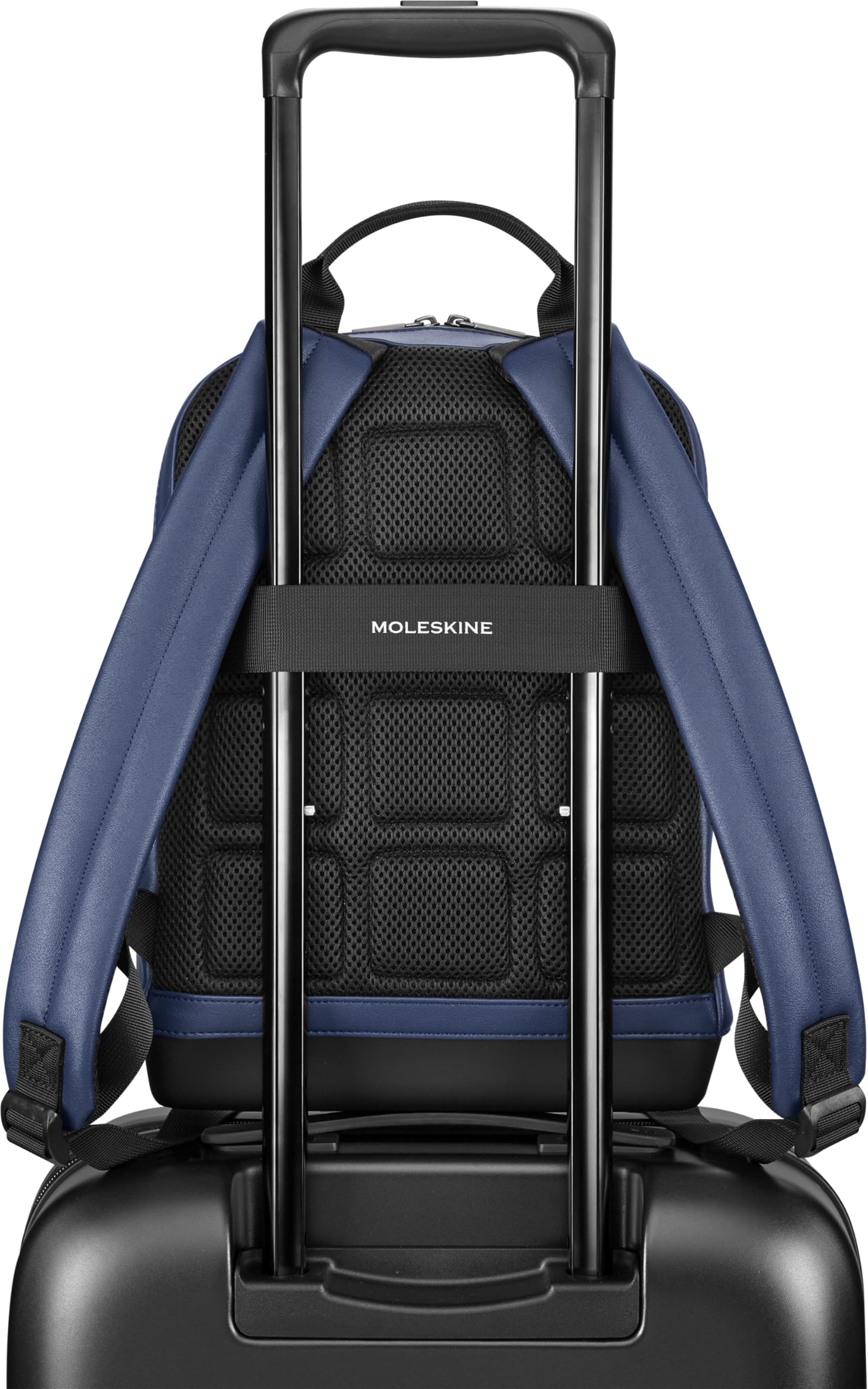 Moleskine Classic 2.0 Small Backpack 14 Inch Laptop Backpack for Women & Men - Water-Resistant Sapphire Blue Daypack for Work, School, Travel & Commuting