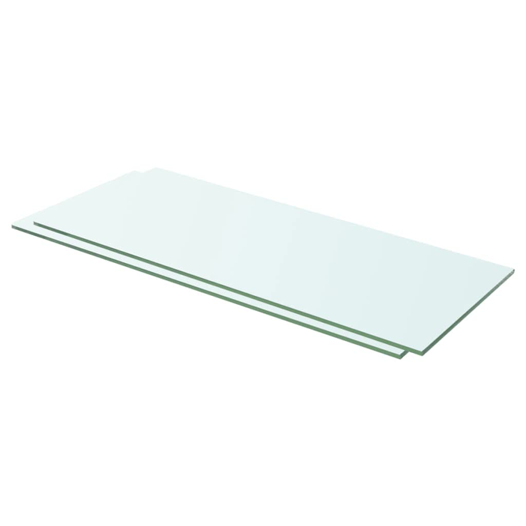 2-Pack SKM Clear Glass Panel Shelves 23.6