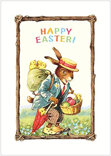 Easter Rabbit Blank Greeting Card - 5x7 Inches - Perfect for Easter Celebrations, Spring Parties & DIY Crafting
