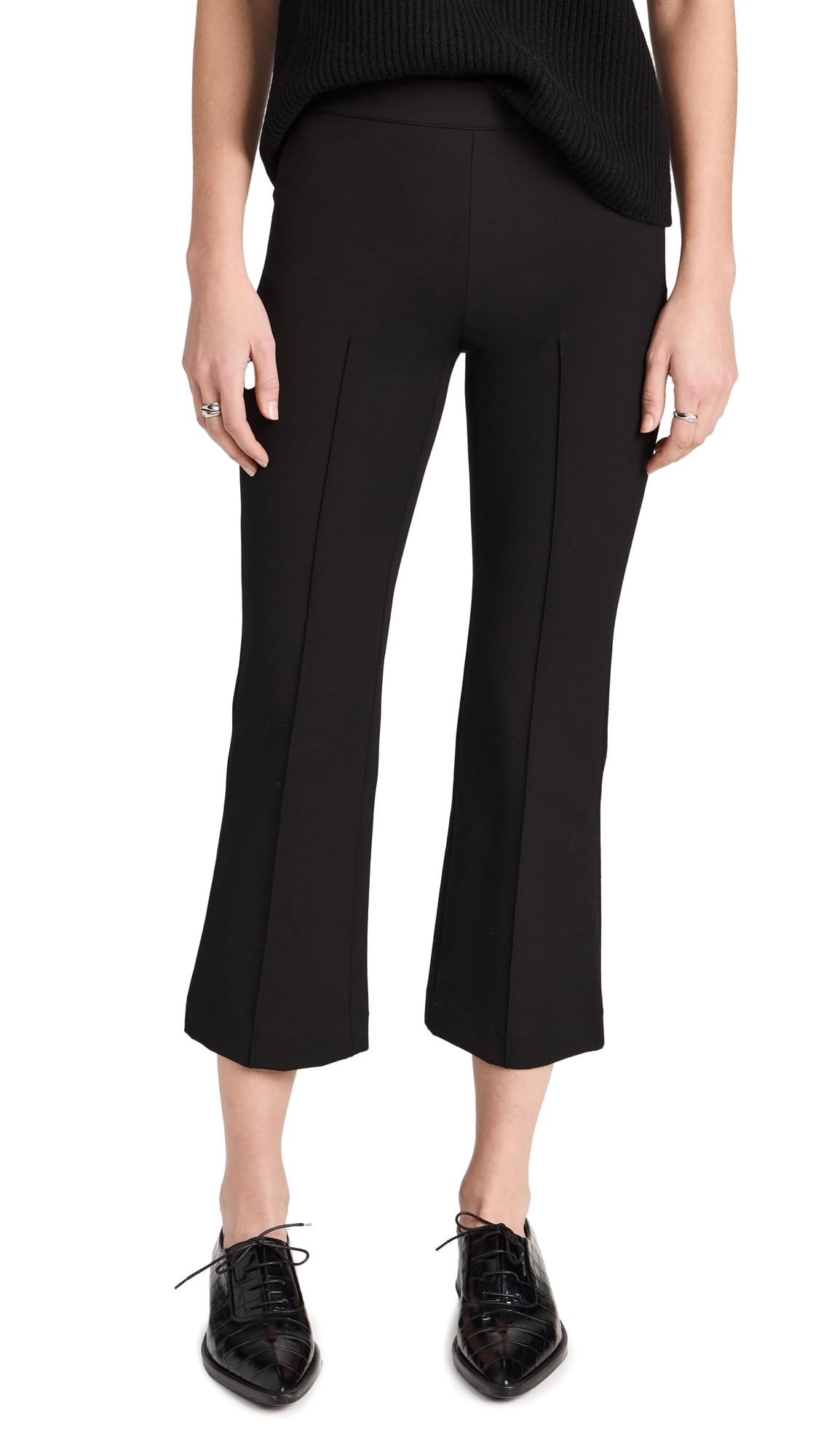 Vince Women's Mid Rise Pintuck Crop Flare Pants - Stylish Casual & Office Wear for Women | Comfortable Stretch Fabric for Everyday Outfits
