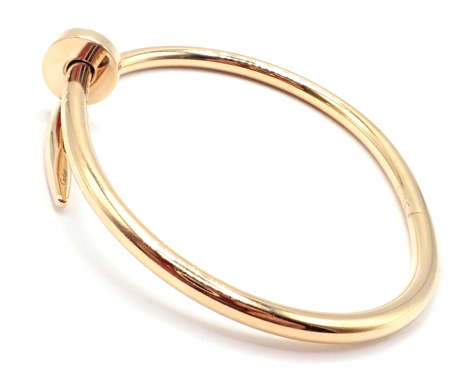 Cartier Juste un Clou 18k Yellow Gold Nail Bangle Bracelet - Size 17, Luxury Jewelry for Women, Perfect for Weddings, Parties & Special Occasions