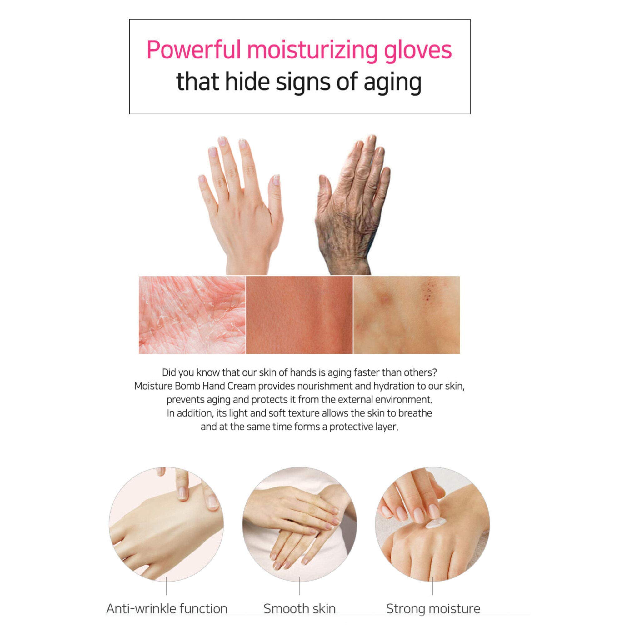 New Moisture Bomb Hand Cream 80ml - Intense Hydration for Dry Skin, Peach Scented, Non-Greasy Formula | Perfect for Office, Travel & Daily Hand Care