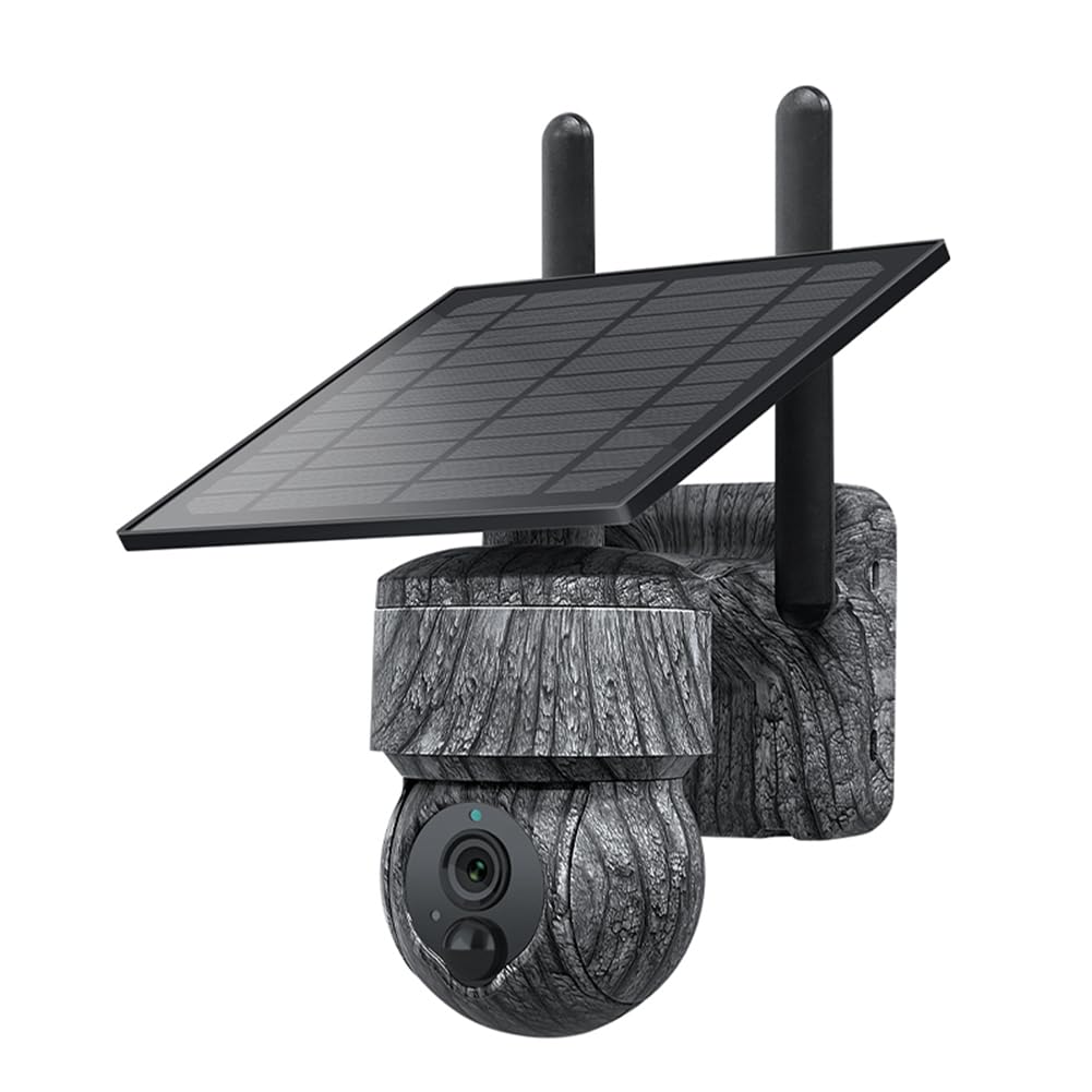 HUPYOMLER 3MP 4G SIM Solar PTZ Security Camera - Wireless Outdoor IP Camera with Solar Panel, Two-Way Audio, Night Vision & Easy Installation - Ideal for Home Security, Farm Monitoring, and Business Surveillance