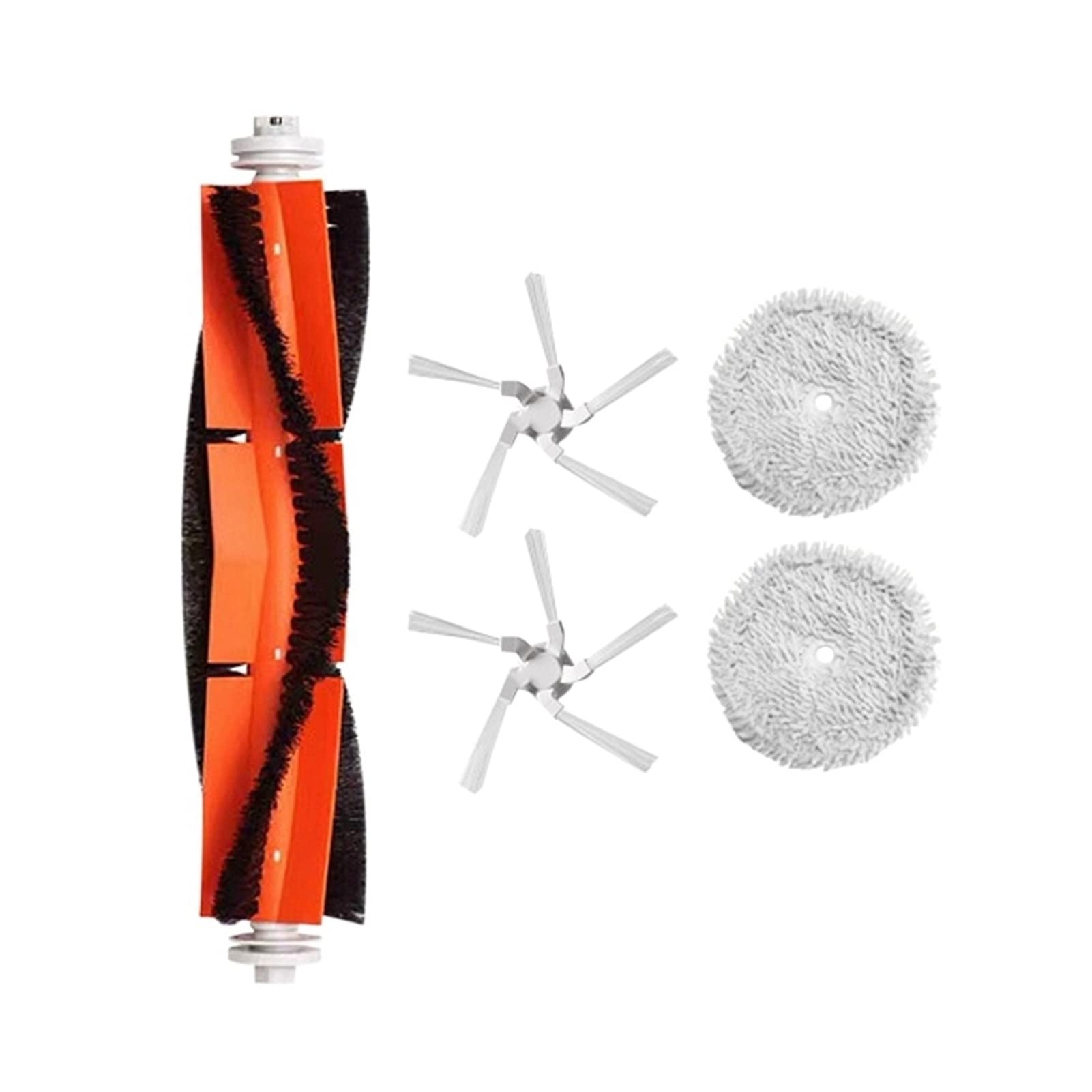 SKAFFE 5-Piece Vacuum Cleaner Accessories Kit - Replacement Main Brush, Side Brush & Mop Pads Compatible with Xiaomi Dreame W10 Robot Vacuum - Perfect for Hardwood Floors, Carpets & Pet Hair Cleaning (Color: As Shown)