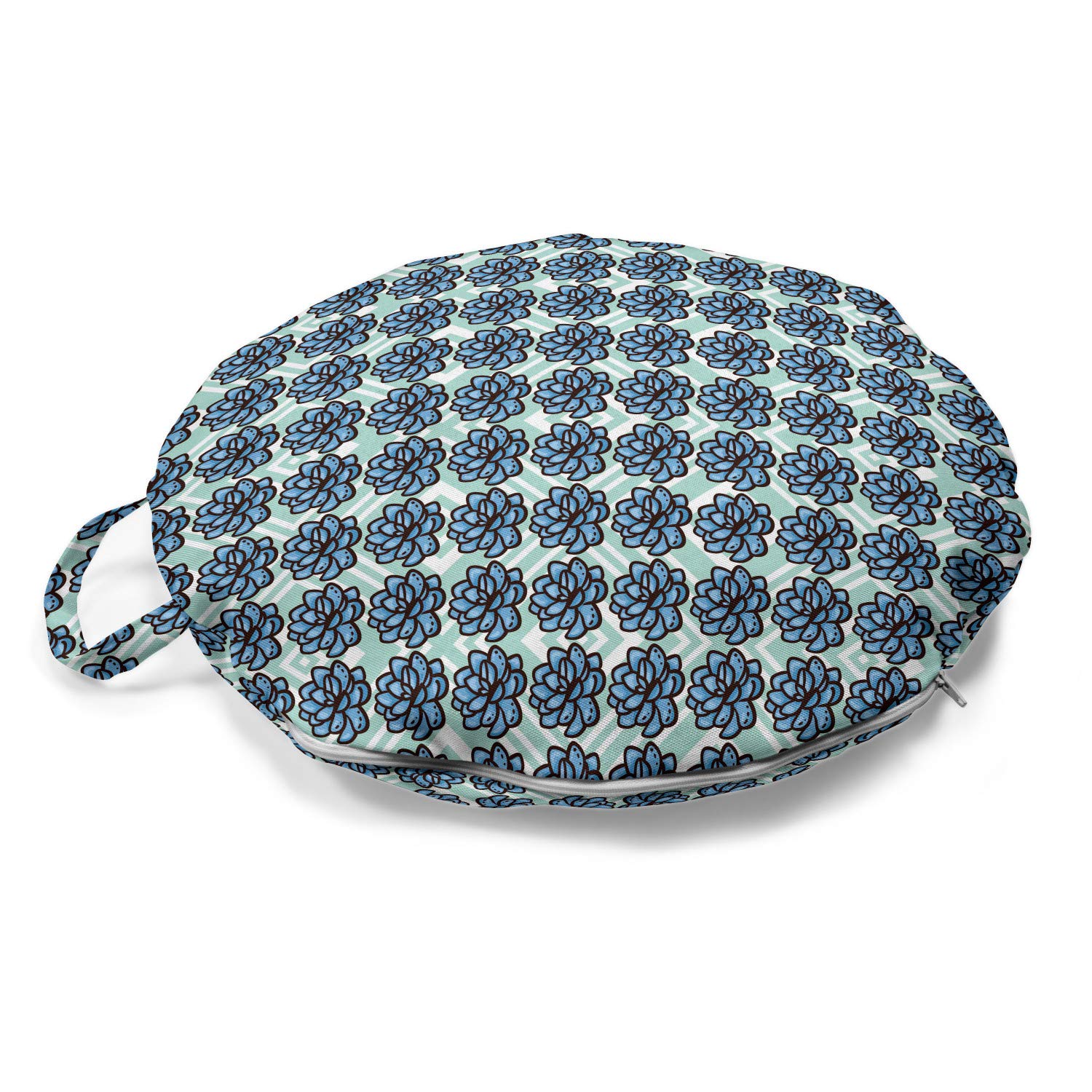Ambesonne Round Floor Cushion with Handle - 18