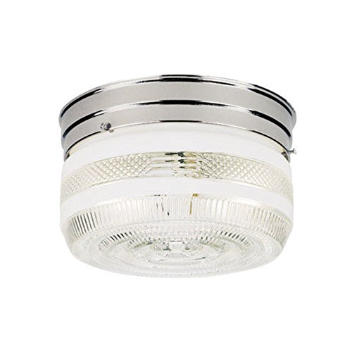 Westinghouse Flush Mount Ceiling Light Fixture - 8.75 Inch Chrome Dome - Uses 2 Medium Base Bulbs (A19) - Perfect for Bedroom, Kitchen & Hallway Lighting