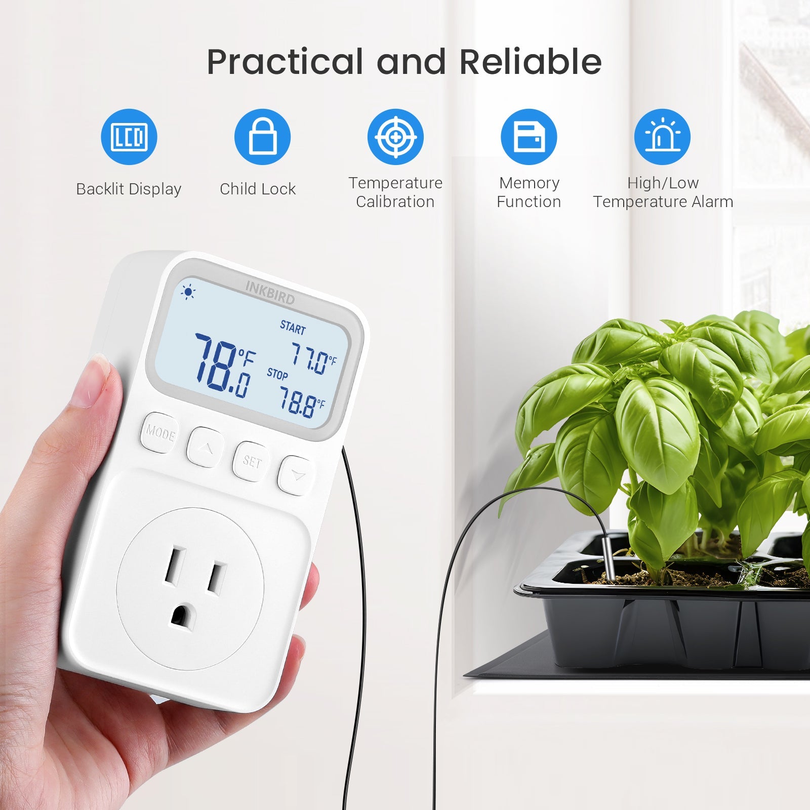 C216T Digital Temperature Controller - Precise Thermostat for Home, Lab & Industrial Use - Ideal for HVAC, Aquariums & Brewing