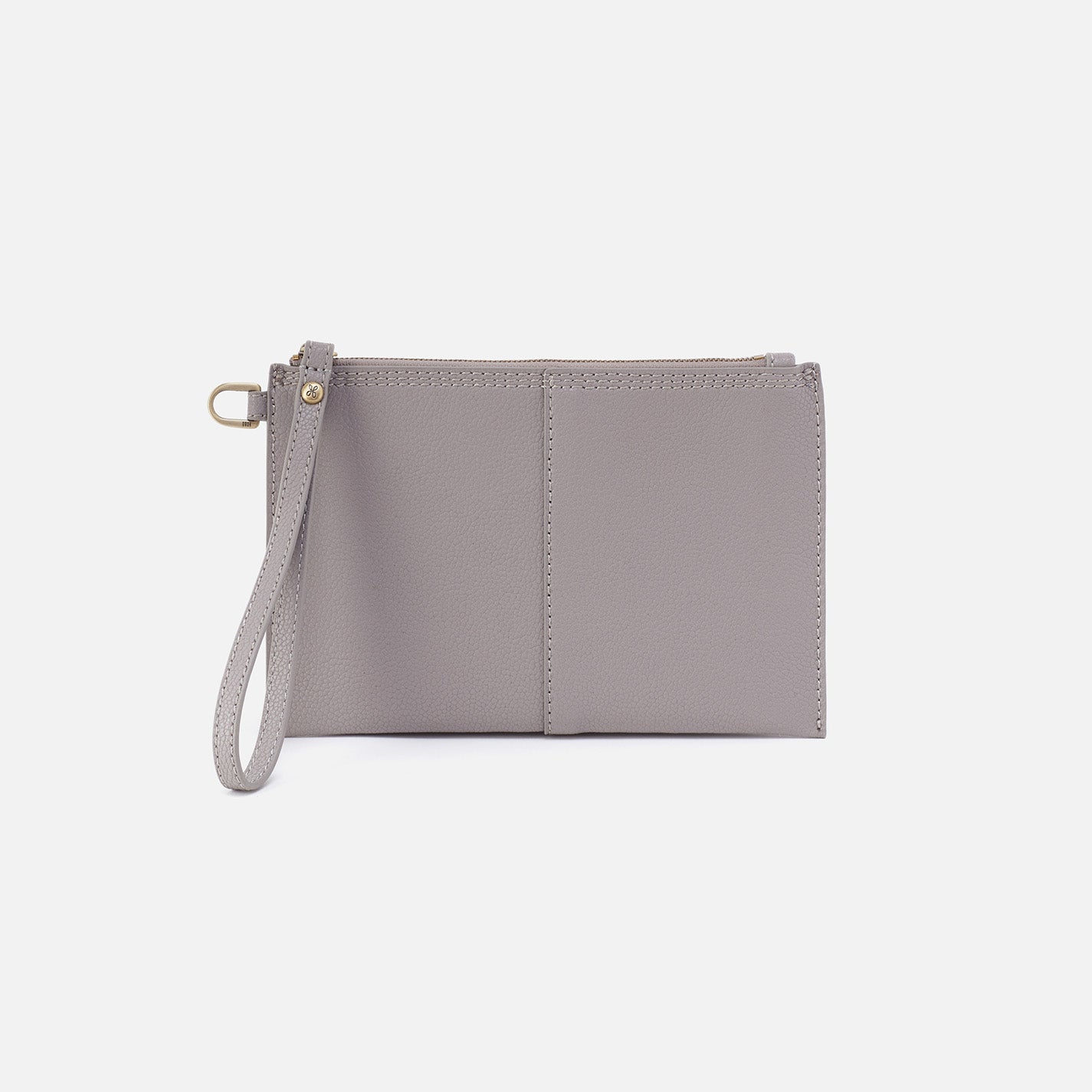 Vida Small Pouch in Micro Pebbled Leather - Morning Dove Grey | Compact Crossbody Bag for Women | Perfect for Everyday Essentials, Travel & Work Accessories