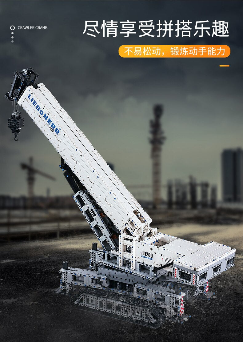 17002 MOULDKING Crane Liebher LTR 11200 Building Blocks Set - 4000+PCS Construction Toy for Adults & Kids, STEM Educational Gift for Engineering Enthusiasts | Perfect for Birthday, Christmas, and DIY Model Building Projects