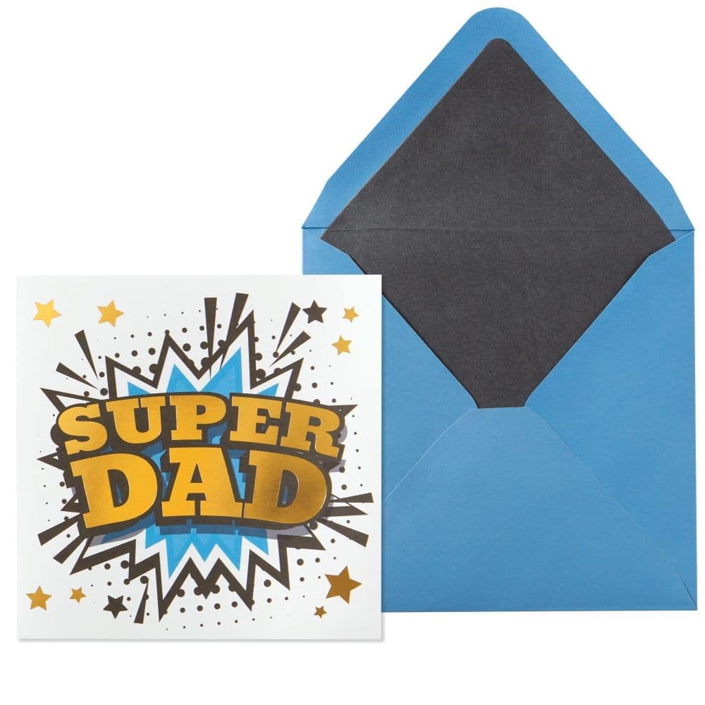 Super Dad Lettering Father's Day Card - Heartfelt Greeting Card for Dad, Stepdad, Grandpa - Perfect for Birthday, Anniversary & Special Occasions