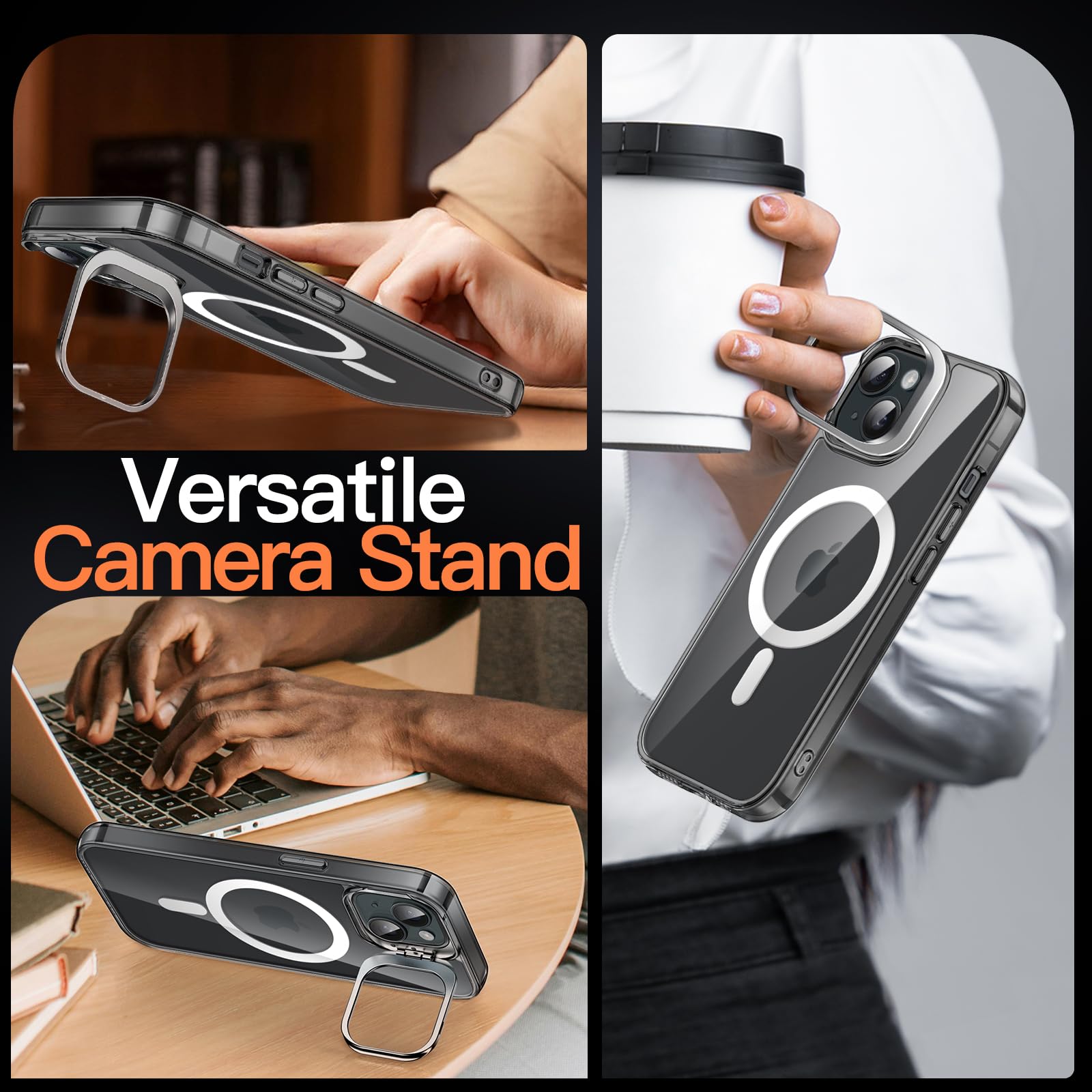 JETech Magnetic Kickstand Case for iPhone 15 6.1