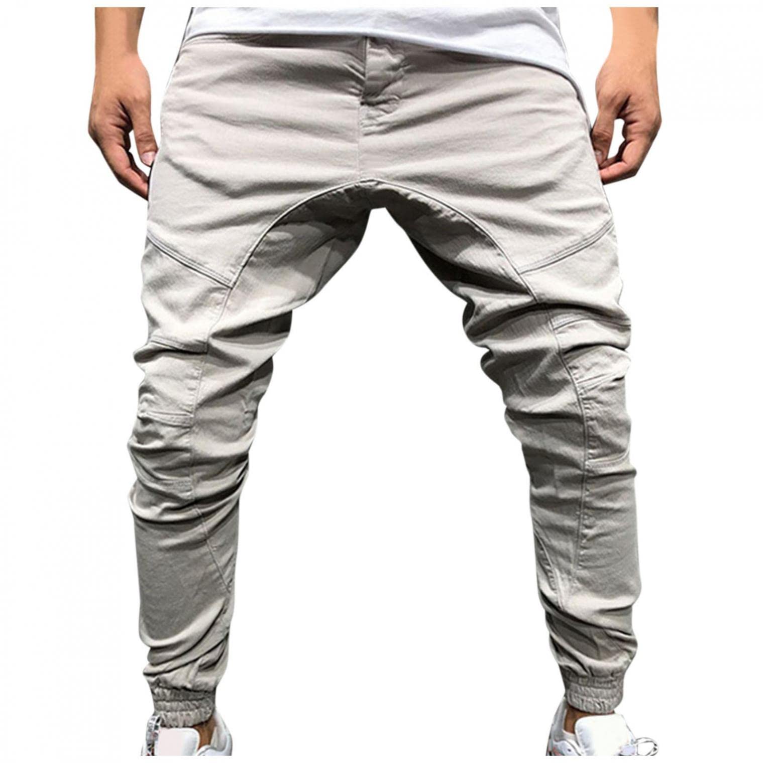 Men's Cargo Camo Fleece Lined Jogger Pants - Winter Warm Cotton Sweatpants with Pockets | Outdoor Hiking, Camping & Casual Wear