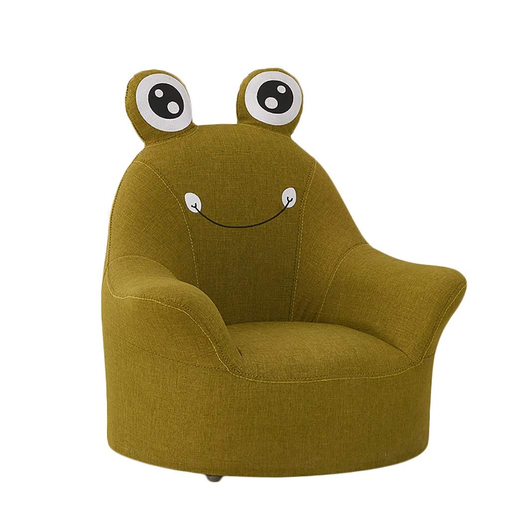 LIUYONGJUN Kids Cloth Sofa - Cartoon Frog Shaped Baby Backrest Sofa Chair, Soft Learning Sitting Chair for Toddlers Boys & Girls, Gift for Children (Green) - Perfect for Playrooms, Nursery, and Early Learning Spaces