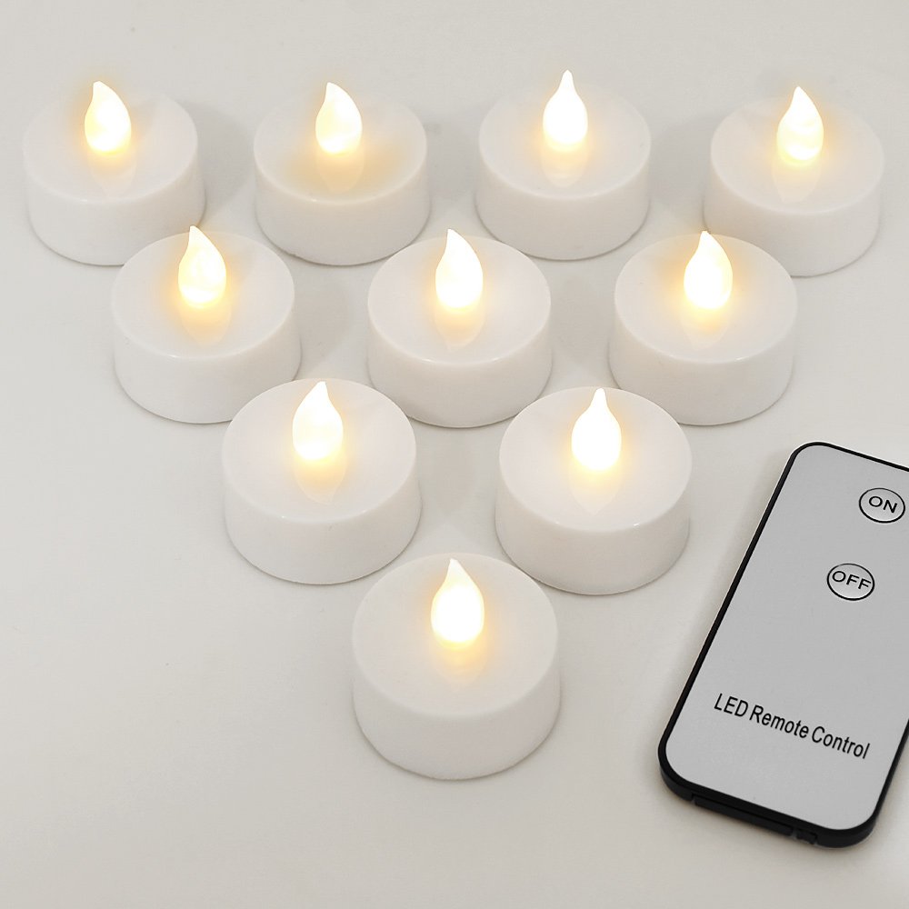 30 LED Tea Lights Set with Remote Control - Battery Operated Flameless Candles, Warm White Flickering Flames, 3.7cm Safe Electric Candles for Weddings, Parties, Home Decor & Romantic Ambiance