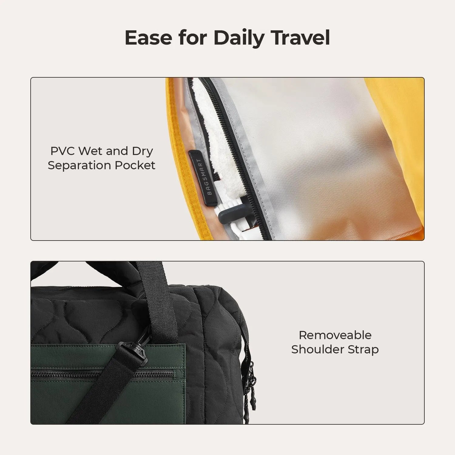 Paz Duffle Bag - Waterproof Travel Duffel Bag with Shoulder Strap, Large Gym Bag for Men & Women - Perfect for Workout, Travel, Sports & Weekend Getaways