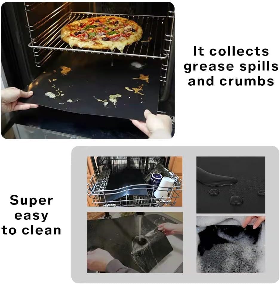 4-Pack Black Air Fryer Oven Liners & 100-Pcs Parchment Paper Sheets for Ninja Digital Air Fryer - Non-Stick, Reusable, Easy Clean - Perfect for Roasting, Baking, Frying Healthy Meals