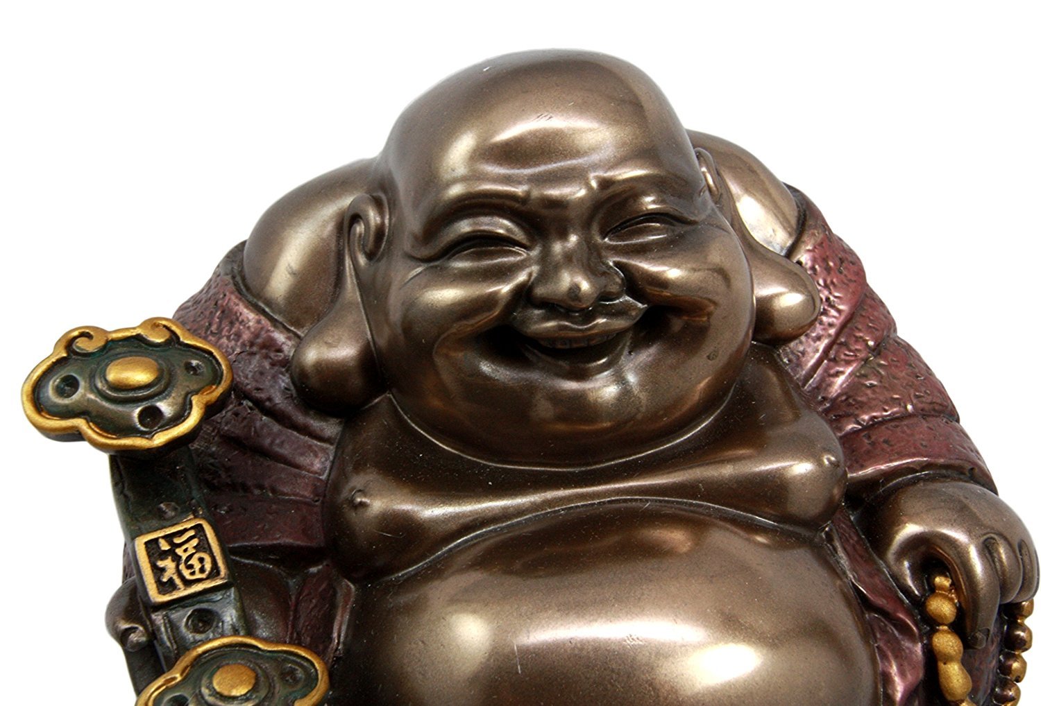 Large Lucky Buddha Statue - Zen Monk Hotei Figurine for Wealth & Prosperity, Feng Shui Dharma Talisman - Perfect for Home Decor, Office, Meditation & Gift Giving