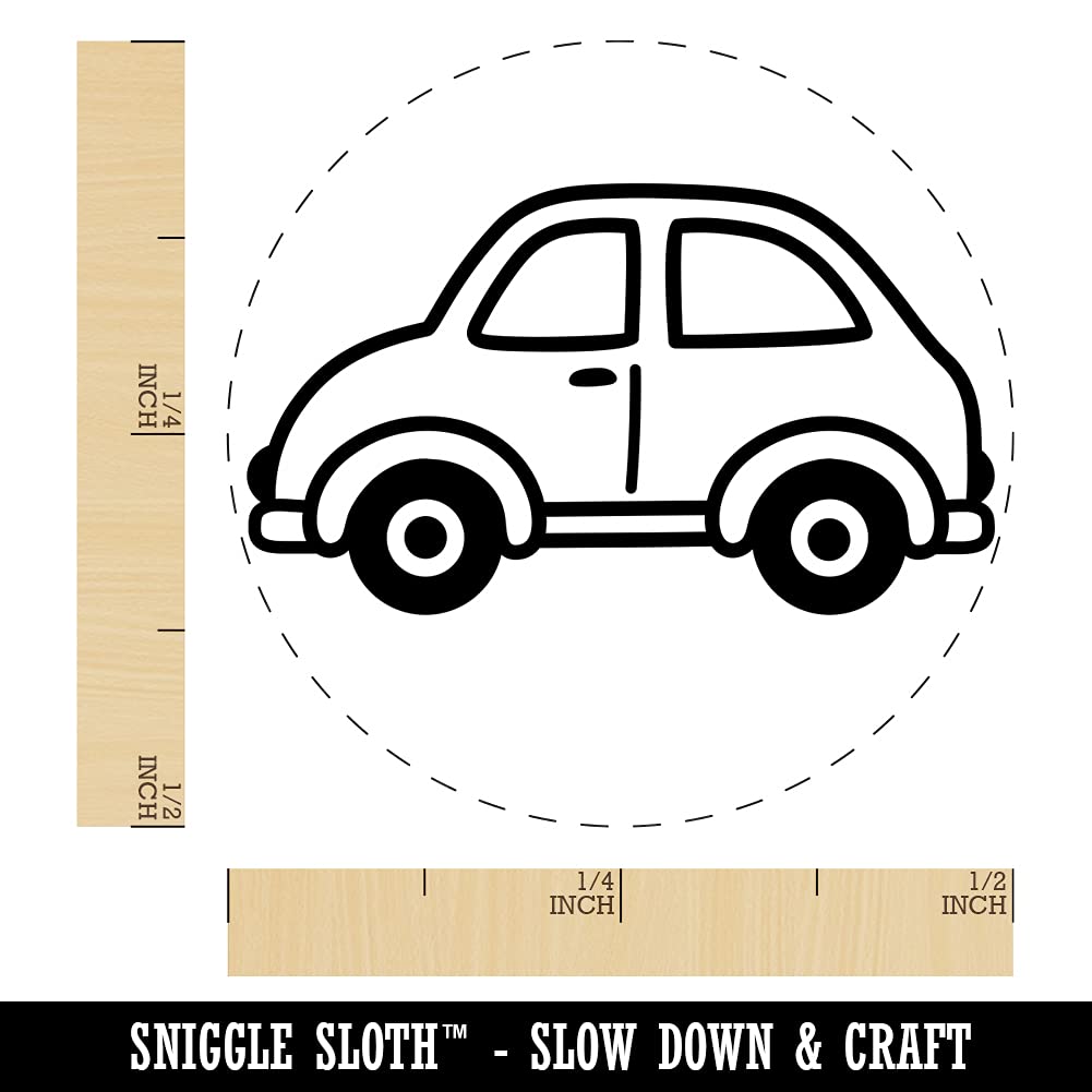Mini Self-Inking Rubber Stamp for Cars - 1/2 Inch Craft Stamp with Blue Ink - Perfect for Planners, Scrapbooking & DIY Projects