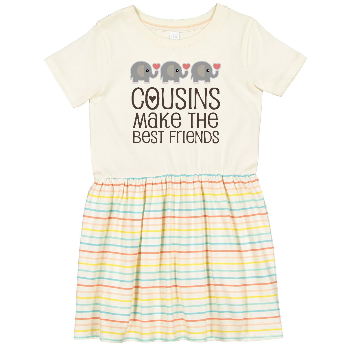 Inktastic Cousins Make The Best Friends Toddler Dress - Cute Matching Outfits for Girls, Soft Cotton Baby Dresses - Perfect for Family Photos, Birthday Parties & Playdates
