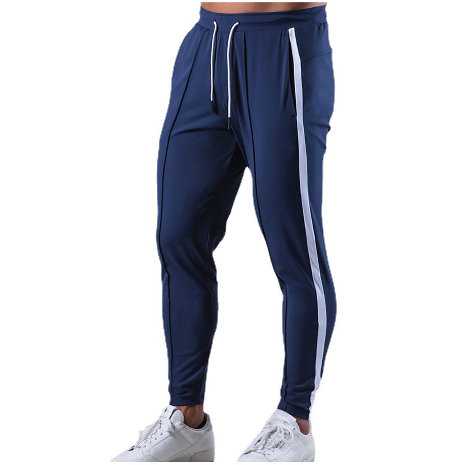Men's Slim Fit Side Striped Jogging Pants - Breathable Running Sweatpants for Workout & Gym - Casual Track Pants for Running, Training & Lounge Wear