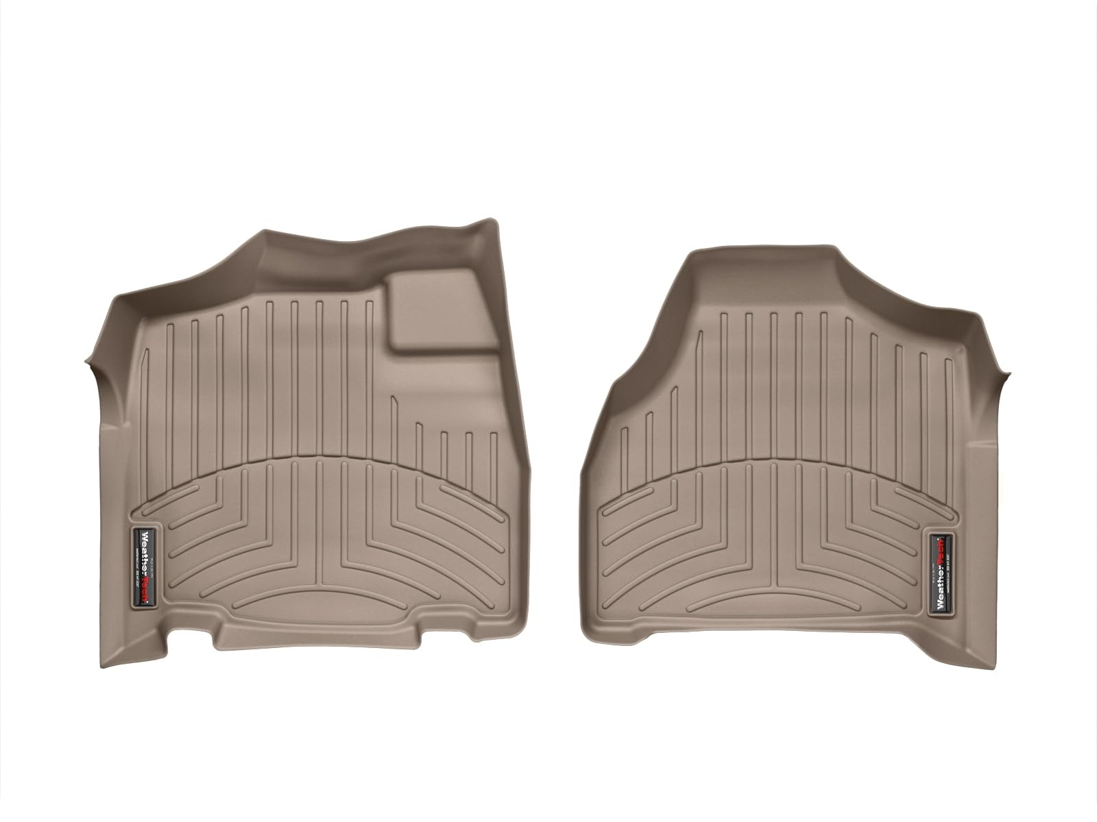 WeatherTech Custom Fit FloorLiners for Dodge Grand Caravan & Chrysler Town & Country - 1st Row Seat Protection (Model 453581, Tan) | All-Weather Floor Mats for Family Road Trips & Daily Commute