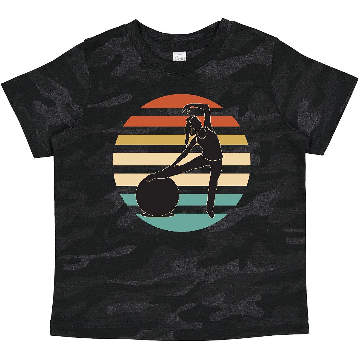 Inktastic Pilates Fitness Retro Exercise Baby T-Shirt - Cute Workout & Yoga Outfit for Infants & Toddlers - Perfect for Gym, Yoga Class & Playtime