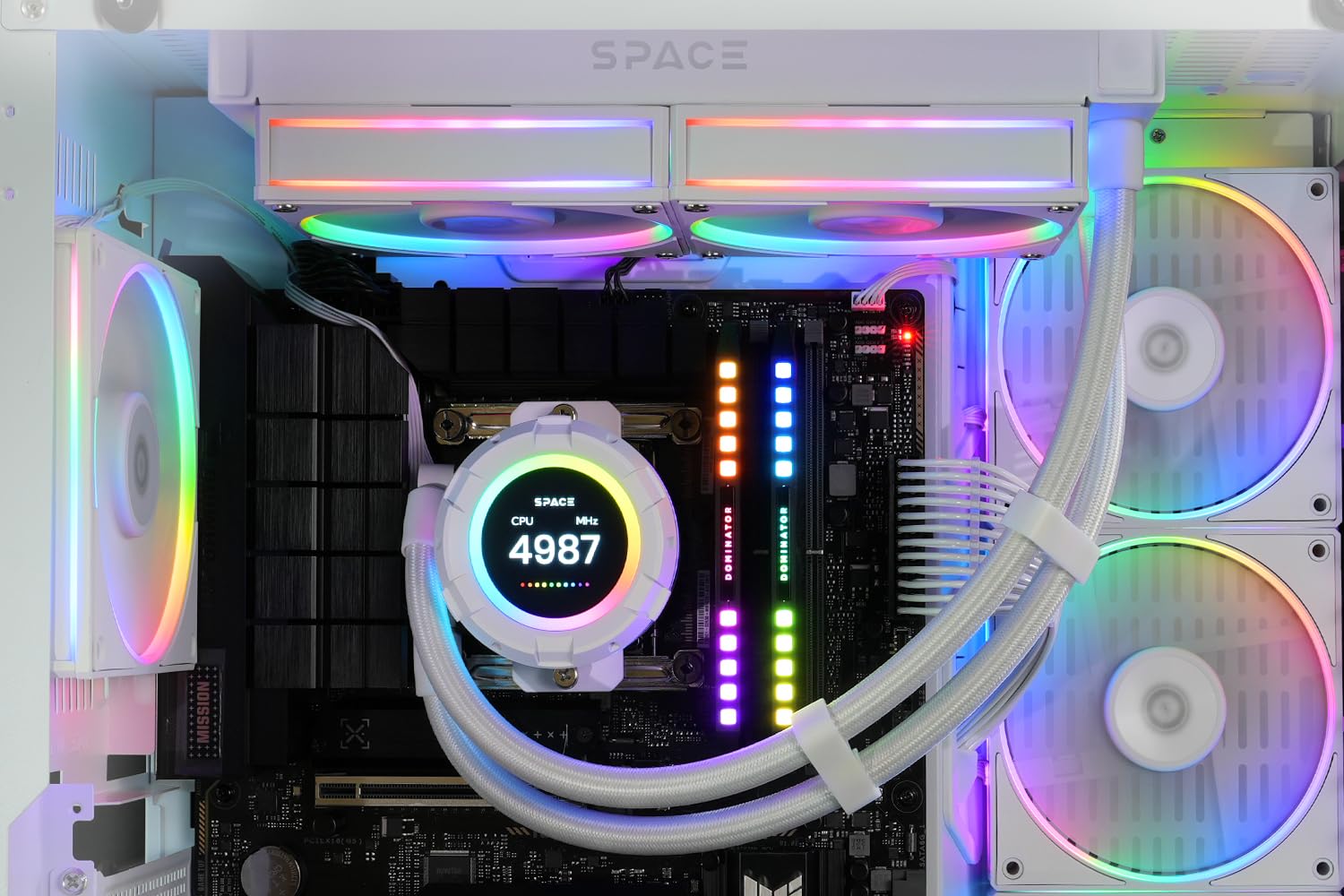 ID-COOLING SL240 White RGB CPU Liquid Cooler with 2.1