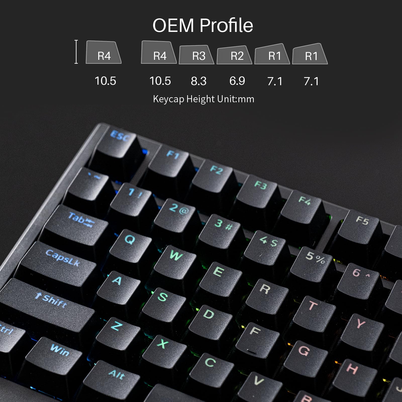 MONSGEEK MG75S HE 75% Wired Mechanical Gaming Keyboard with Rapid Trigger & Kailh Pink Magnetic Switches - Black Shine-Through 8K Polling Rate for Competitive FPS, MOBA, and Esports Gaming
