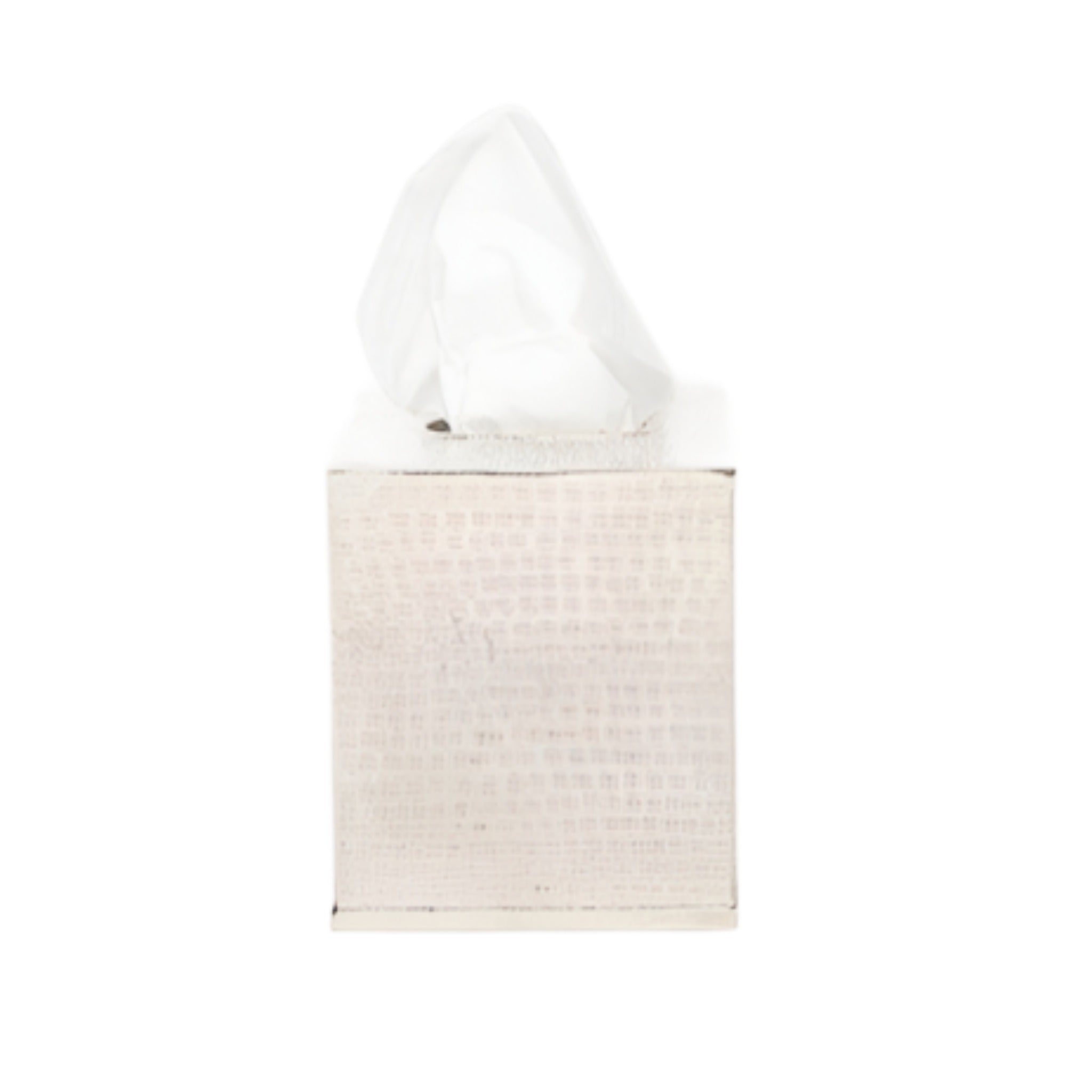 Hammered Nickel Oval Wastebasket with Optional Tissue Box Holder - Elegant Bathroom & Office Trash Can for Home Decor