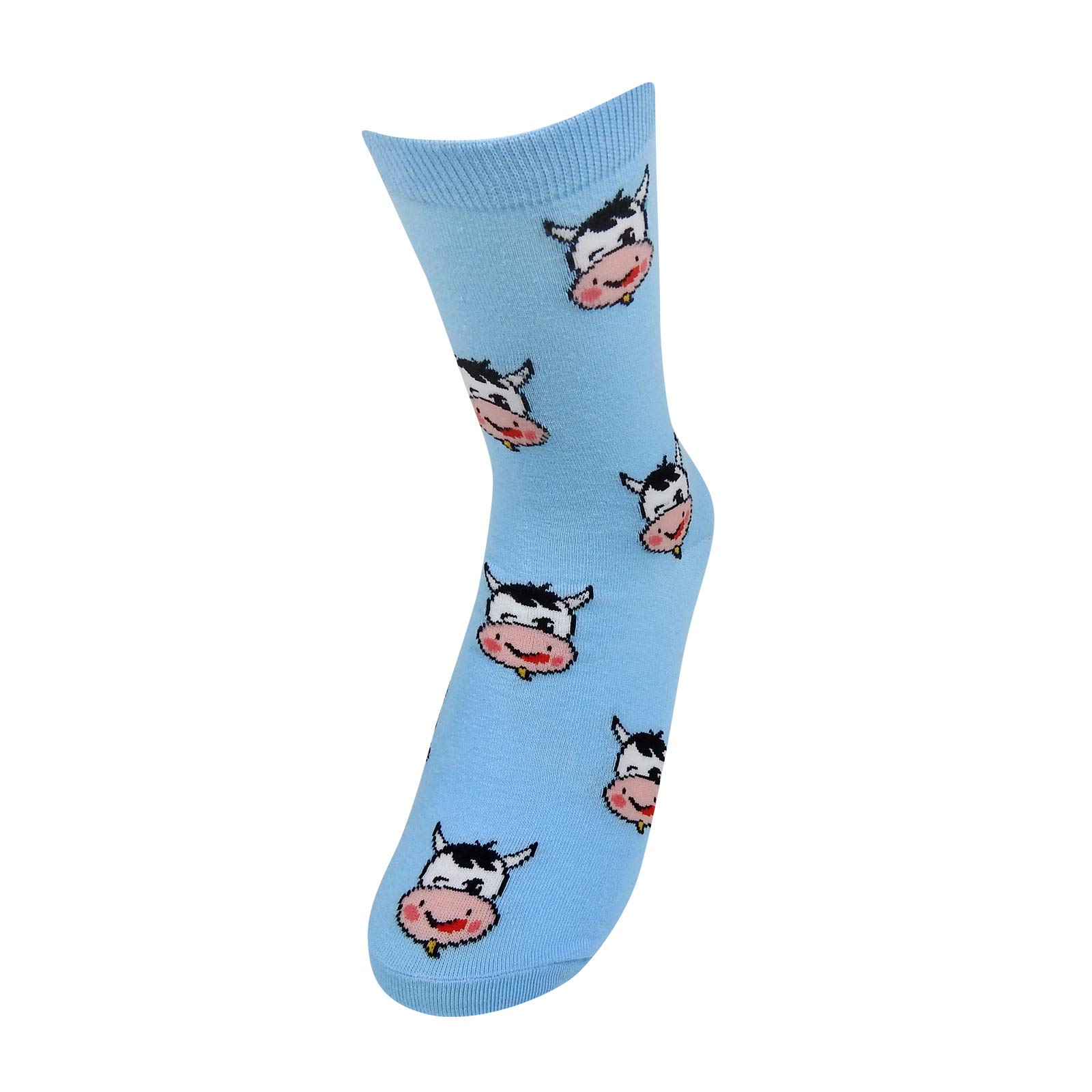 Women's Cool Animal Print Fun Comfortable Crew Socks - Pack of 3 Pairs - Soft Cotton Blend for Daily Wear, Gym, Workout & Casual Outfits (FBA)
