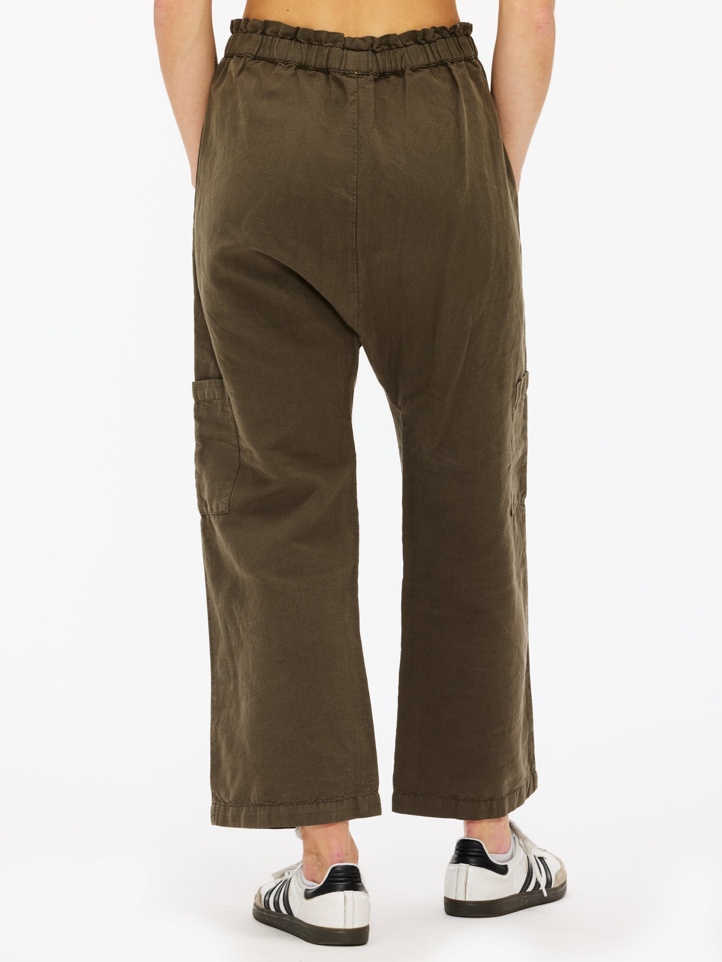 NSF Certified Paperbag Waist Pants for Women - High-Rise Elastic Waist Trousers with Adjustable Drawstring | Perfect for Office, Casual Wear & Travel