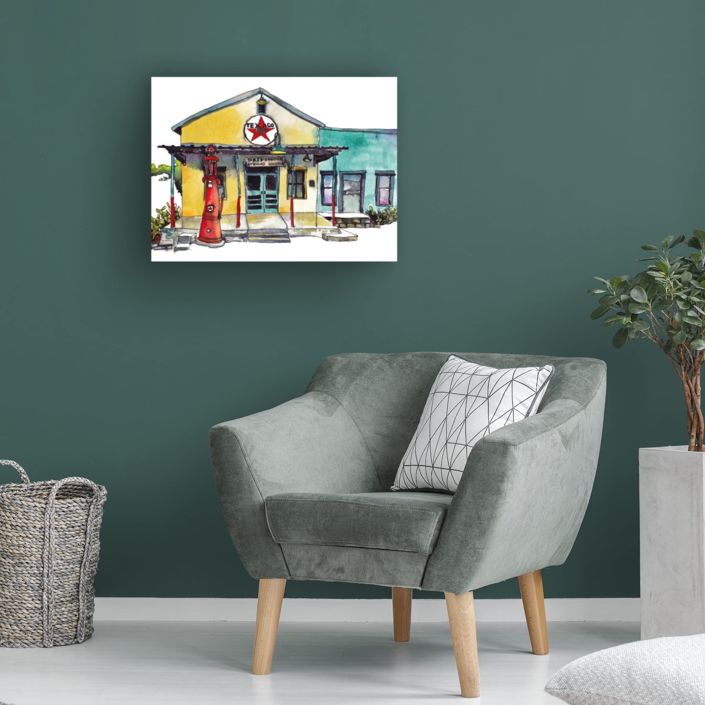 Paul McCreery Urban Points of Interest I Canvas Wall Art Print - Modern Cityscape Painting for Living Room, Office & Home Decor