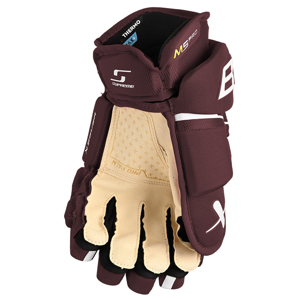 Bauer Supreme M5 Pro Senior Ice Hockey Gloves - Protective & Durable Hockey Gear for Men - Perfect for Competitive Games & Practice Sessions