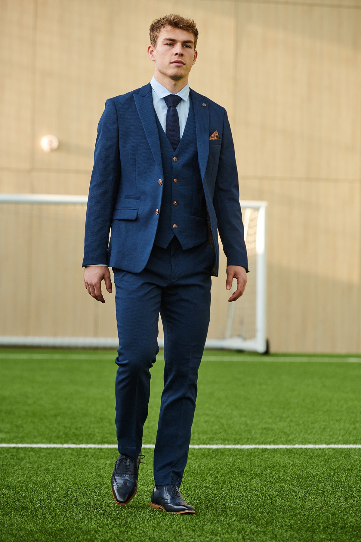 Leicester City F.C. Royal Blue Suit - Official MAX Collection - Mads Hermansen Matchday Outfit - Perfect for Football Matches, Gameday Events & Fan Gatherings