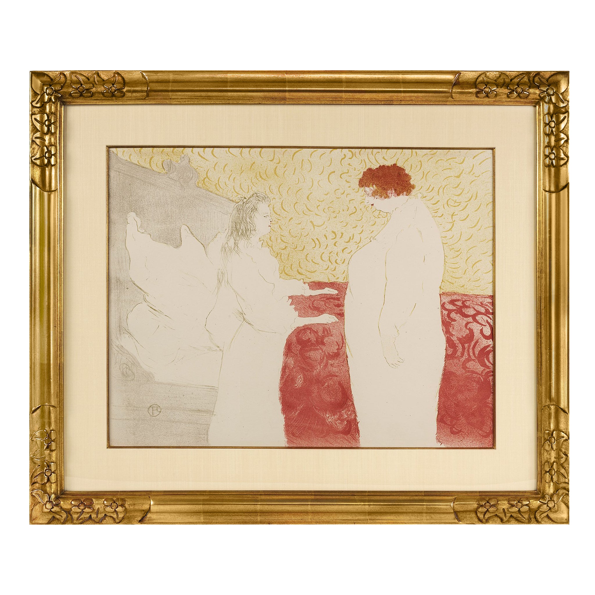 Henri de Toulouse-Lautrec Woman in Bed Profile Lithograph Print - Vintage Art Poster for Home Decor, Office & Gallery Wall