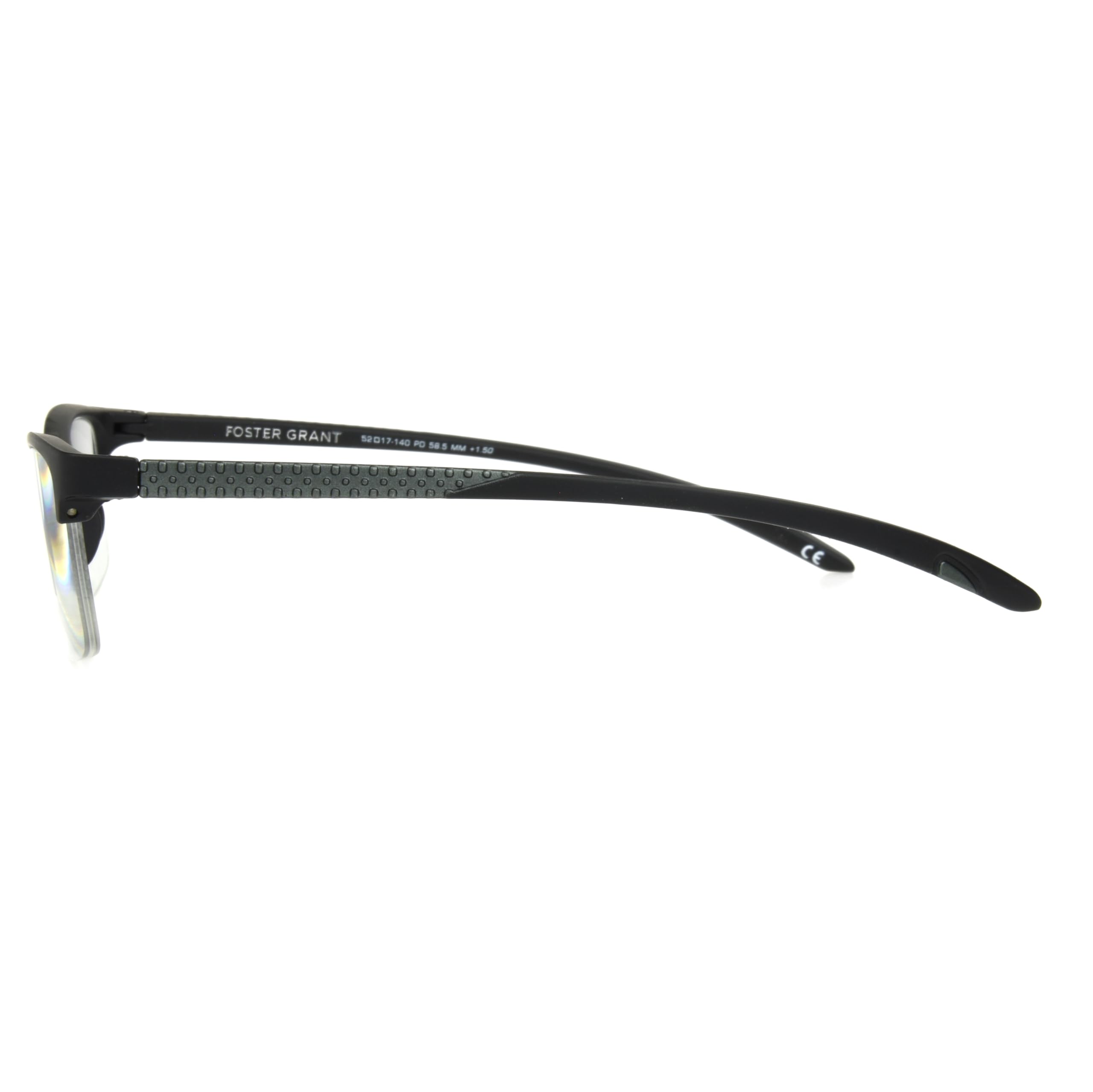 Foster Grant Men's Paolo Square Reading Glasses +1.50 to +3.50 Strength - Classic Tortoise Frame for Reading, Computer & Office Use