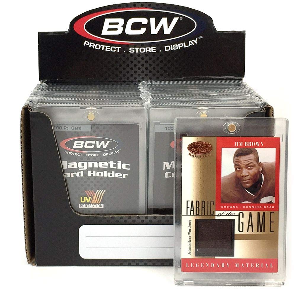 16-Pack BCW 100 Pt. Magnetic Card Holders - Premium Protection for Sports Cards, Trading Cards & Collectibles - Perfect for Display, Storage & Organization