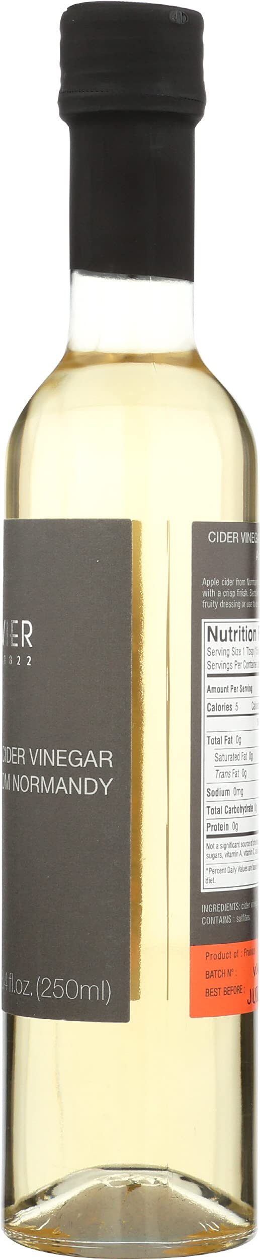 Organic Normandy Apple Cider Vinegar with Mother - 250ml | Raw, Unfiltered & Unpasteurized | Digestive Health, Detox & Weight Loss | Perfect for Salads, Marinades & Home Remedies