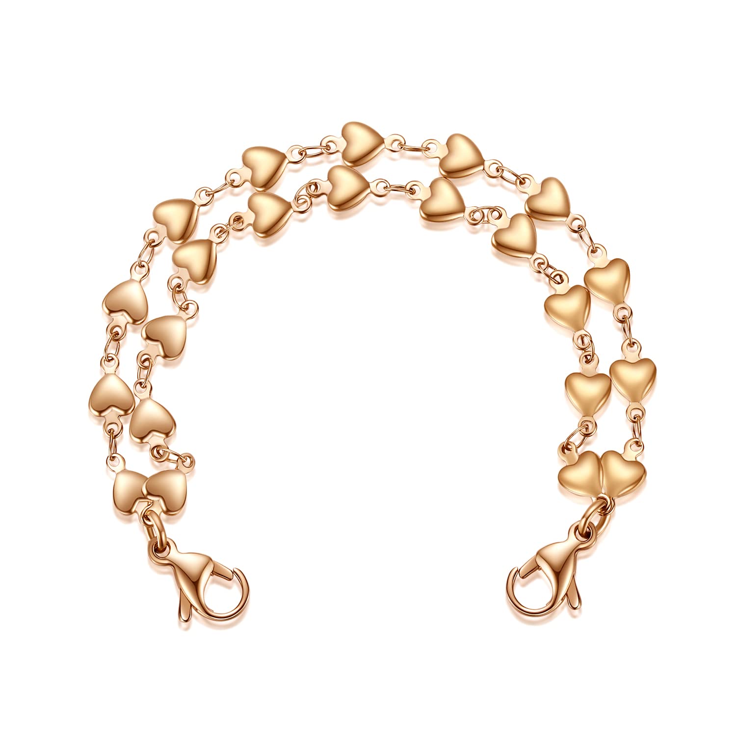 LinnaLove Heart Link Stainless Steel Medical ID Bracelet - Interchangeable Charms for Women & Men - Perfect for Allergies, Diabetes & Emergency Medical Alert (Ideal for Daily Wear & Travel)