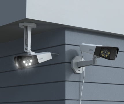 P750W 16MP Dual Lens 4K Security Camera with 180° Panoramic View & PoE - Indoor/Outdoor Surveillance for Home, Office & Business Protection
