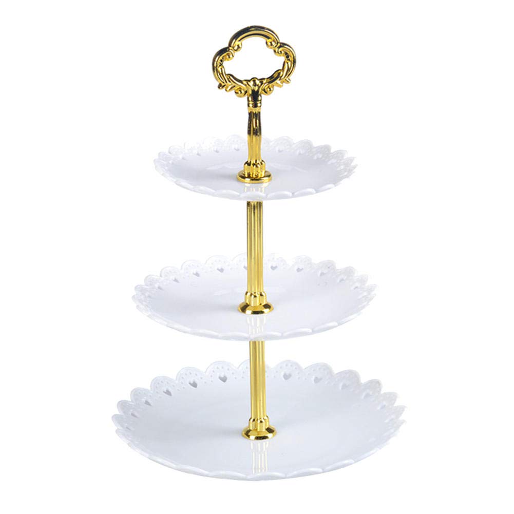 3-Tier Acrylic Cake Stand for Desserts, Fruits, Snacks - Elegant Serving Tray for Wedding Parties, Afternoon Tea, Candy Display & Home Decor
