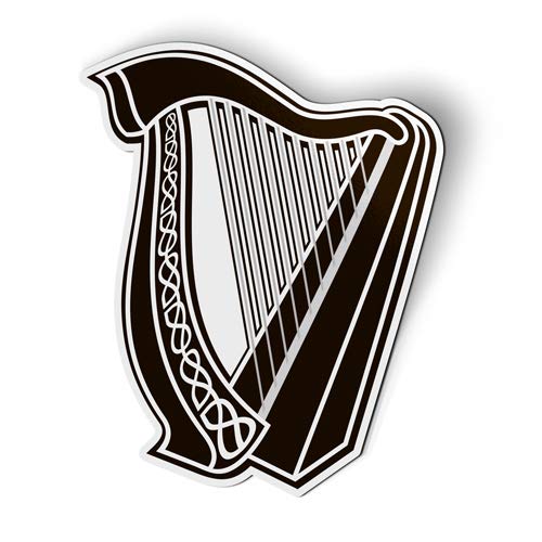 Celtic Harp Lyre Magnet for Car, Fridge & Locker - 5 Inch Decorative Accessory - Perfect for Home, Office & Gift Giving