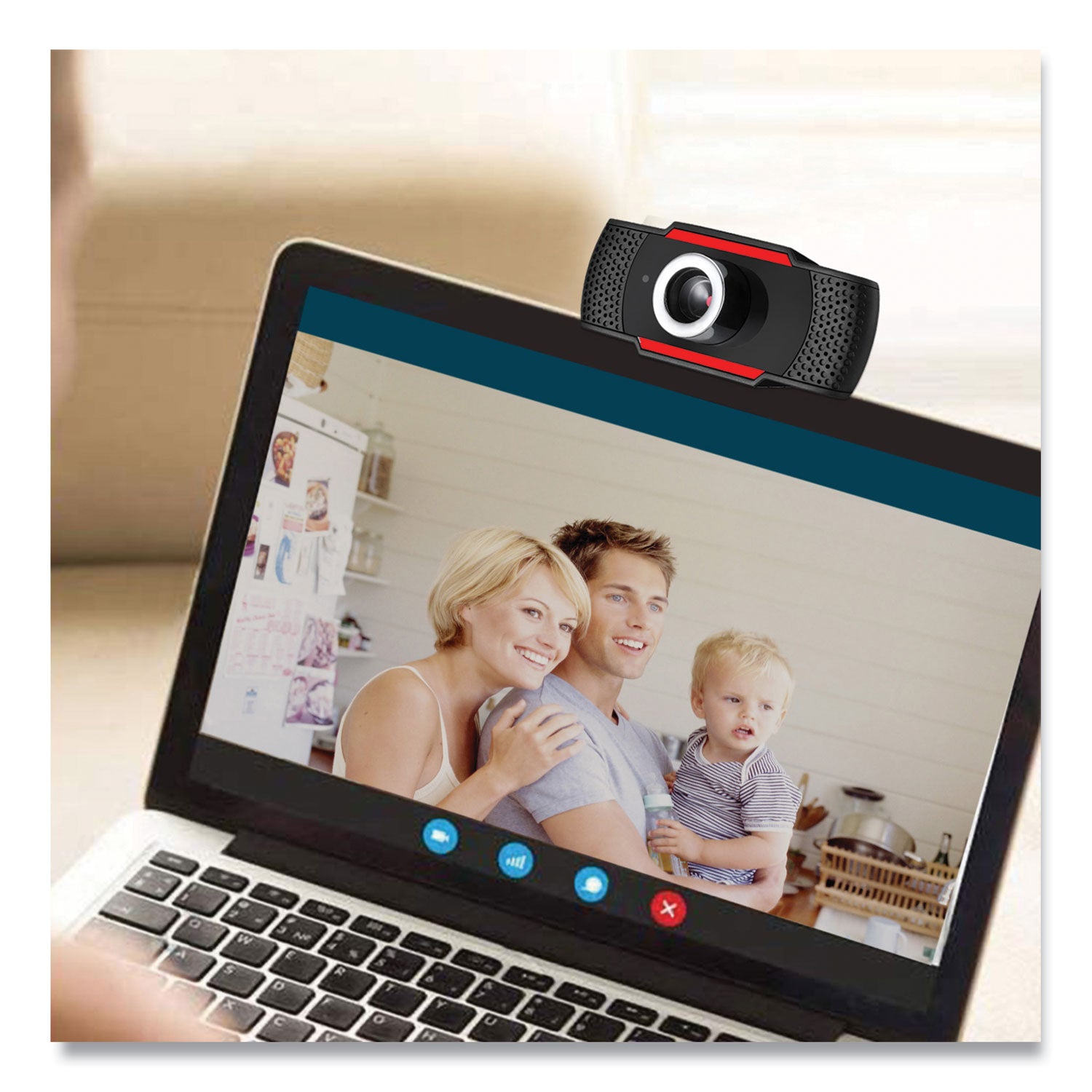 Adesso Cybertrack H3 720p HD USB Webcam with Built-in Microphone - 1280x720 Resolution, 1.3MP, Black - Perfect for Video Conferencing, Online Classes & Streaming