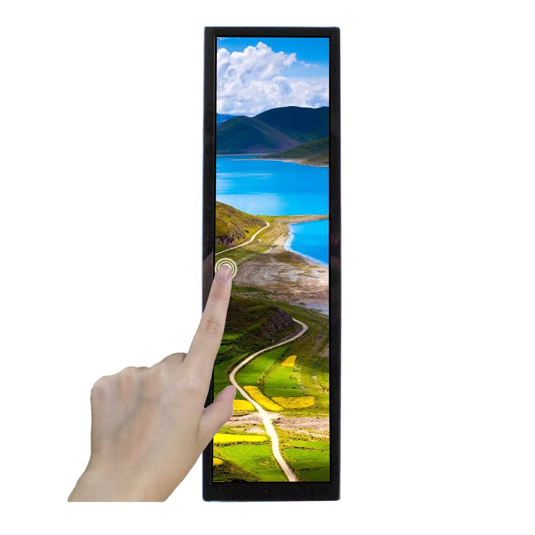 8.8 Inch FHD 1920x480 IPS LCD Touch Screen Monitor - USB Type-C Video Input, Stretched Bar Display for Computers, Laptops, Phones | Secondary Screen for Gaming, Coding, Stock Trading & Multi-Tasking