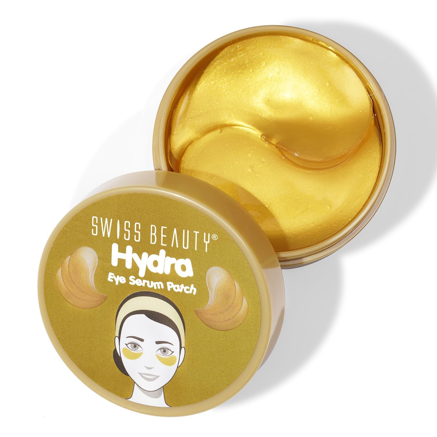 Swiss Beauty Hydra Anti-Wrinkle Eye Serum Patches - Reduce Dark Circles, Fine Lines & Wrinkles | Collagen & Aloe Vera Infused | Gold Shade, 60 Count | Perfect for Overnight Treatment & Travel Skincare Routine
