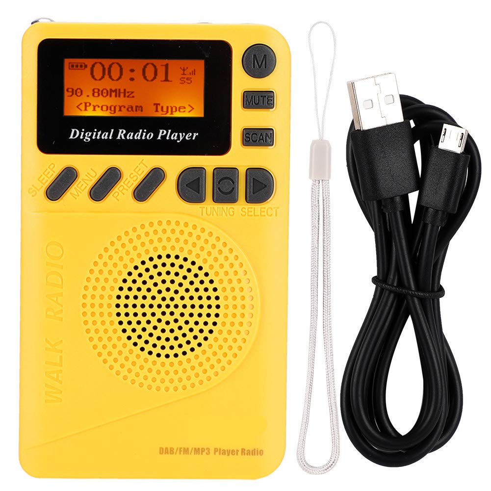 Tbest Mini Pocket Digital DAB+ FM Radio Stereo Receiver with MP3 Player - Portable Headphones & Radios for Travel, Outdoor, and Home Use