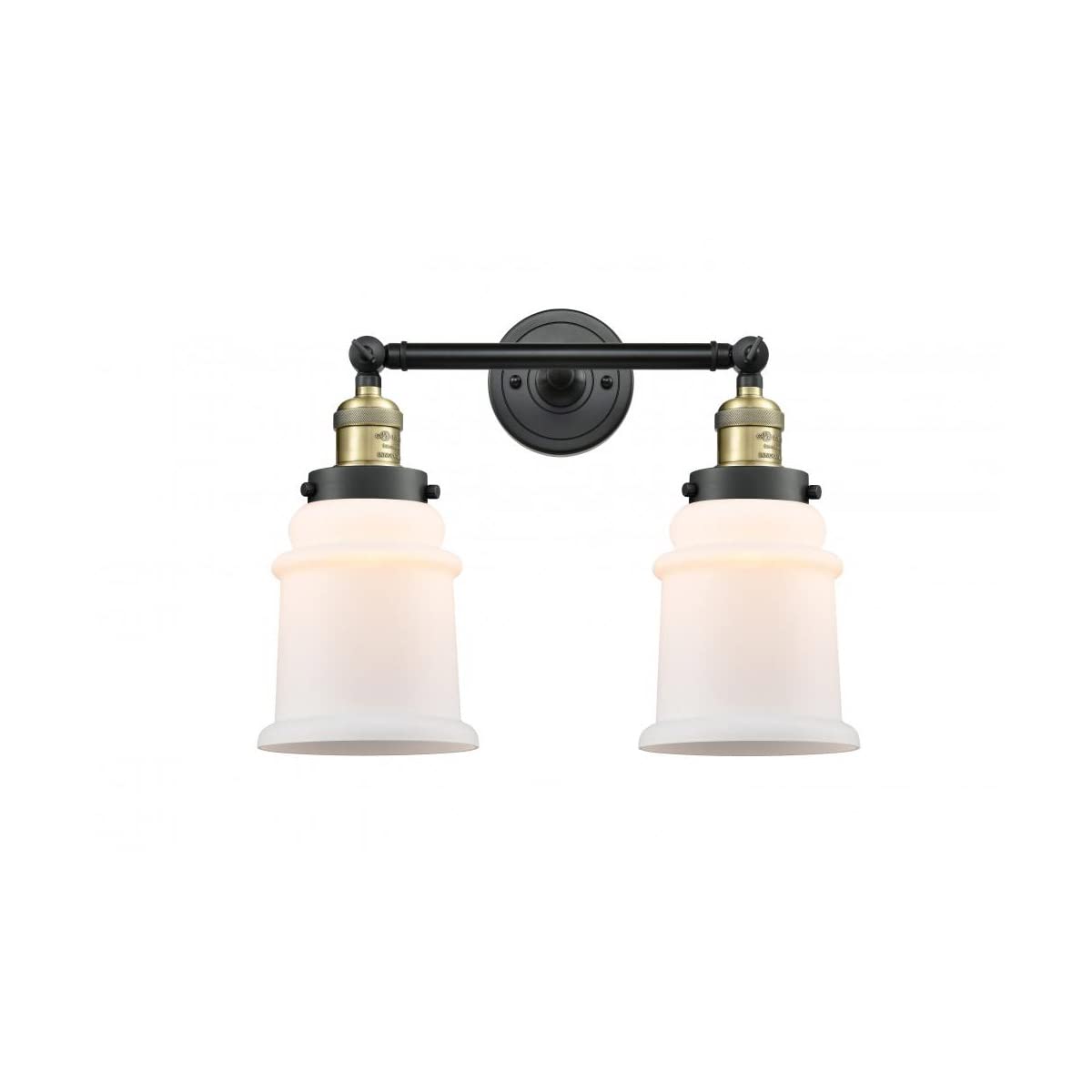 Innovations 208-BAB-G181-LED 2-Light Vintage Dimmable LED Bathroom Vanity Light Fixture in Black Antique Brass - Perfect for Powder Rooms, Master Baths & Farmhouse Decor