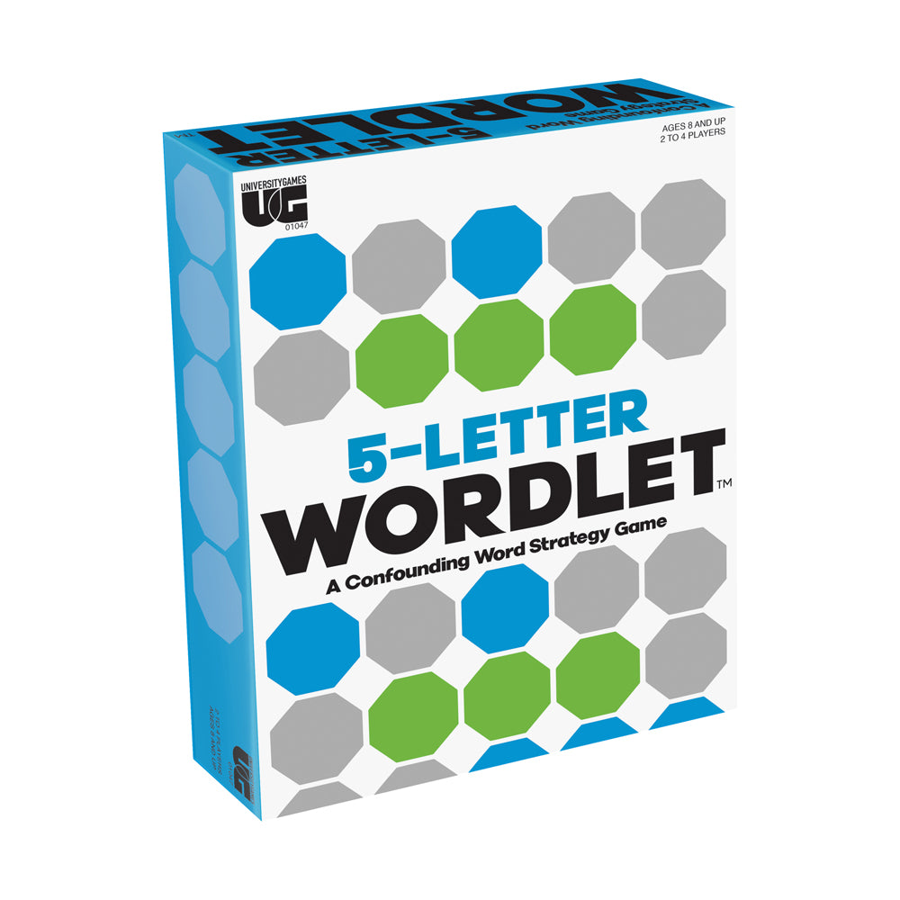 University Games 5 Letter Wordlet Strategy Board Game - Fun Family & Party Word Puzzle Game for Adults & Kids