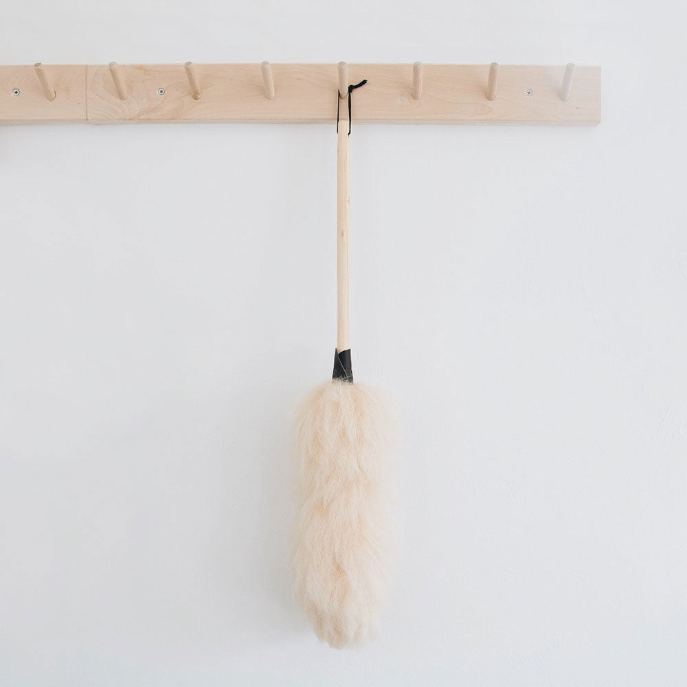 Premium Microfiber Wool Duster for Dusting Furniture, Shelves, and Hard-to-Reach Areas - Gentle & Effective Cleaning for Home, Office, and Car