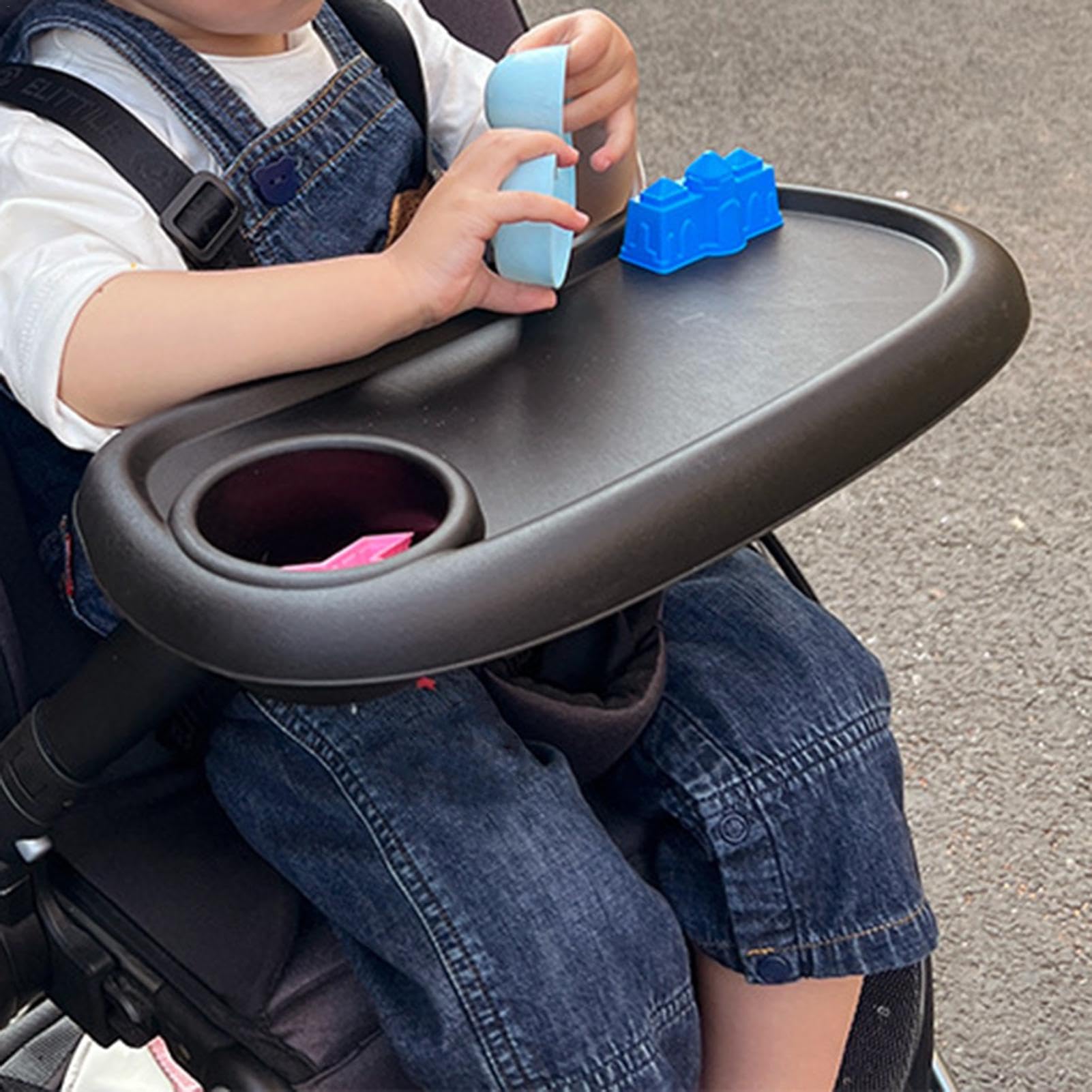 Premium Stroller Snack Tray Organizer - Large Capacity Baby Stroller Accessory for Snacks, Fruits, Sippy Cups & Bottles | Perfect for On-the-Go Feeding & Travel with Toddlers